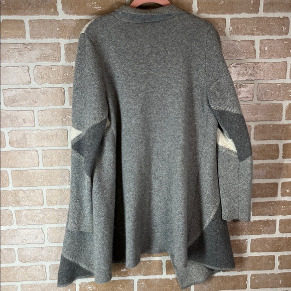Max Studio 2 Ply Cashmere Cardigan Womens Grey Open Front Sweater Size M *flaw - Picture 5 of 14